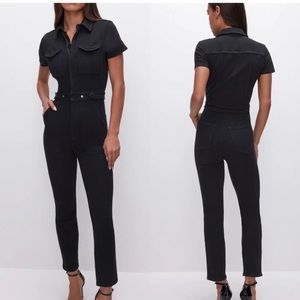 GOOD AMERICAN Fit for Success Denim Utility Jumpsuit SEE DESCRIPTION